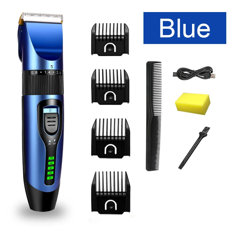 Electric Hair Clipper Wireless Professional Trimmer LED Display Ceramic Blade Household Low Noise Men Hair Clipper Haircut Tool